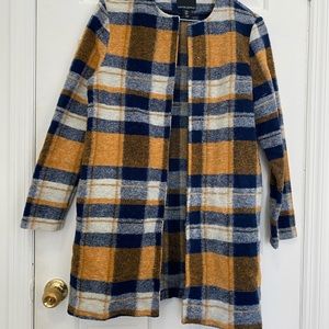 CYNTHIA ROWELY  plaid lightweight jacket